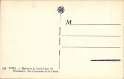 VINTAGE POSTCARD Paris Basilica of the Sacring Heart of Montmartre Seen D together of the pulpit