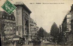 CPA Paris Boulevard Saint Denis et la Porte