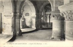 VINTAGE POSTCARD Holy Denis Crypt of the Basilica Abbey