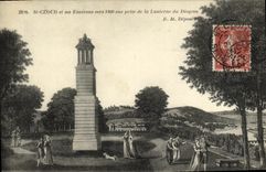 VINTAGE POSTCARD St Cloud and its Surroundings About 1800 Seen from of the Lantern of Diogene