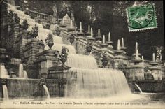 VINTAGE POSTCARD St Cloud the Park Large Water the Large Cascade Upper part large water