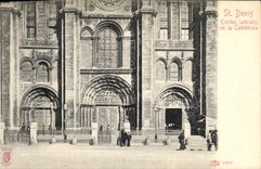 VINTAGE POSTCARD Holy Denis Entered Side of the Cathedral