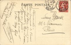 VINTAGE POSTCARD Abbey Of Saint Denis Column Commemorative of the Court of Francois II