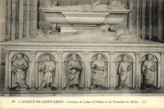 VINTAGE POSTCARD Abbey Of Saint Denis Tomb of Louis D Orleans and Valentine of Milan
