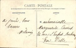 POSTAL Mauricio santo de la VENDIMIA la pasarela cerca del molino de las mensulas