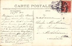 VINTAGE POSTCARD a thought of St Mande Flowers