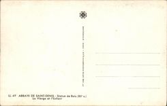 VINTAGE POSTCARD Abbaye of St Denis Rules of Wood the Virgin and L Child