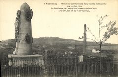 Monumento de Suresnes de la POSTAL de la VENDIMIA de la batalla de Buzenval el excavador el hipodromo de la nube D Saint fuerte