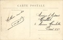 Escalera rústica de Suresnes de la POSTAL de la VENDIMIA que lleva a la estacion