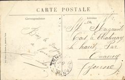 POSTAL Suresnes de la VENDIMIA la torre Eiffel de la pasarela