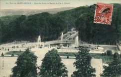 De la VENDIMIA de la POSTAL lavabo del agua de Grandes de la nube Saint de la herradura