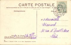 VINTAGE POSTCARD Saint Cloud Parc of Alley of Marnes Route of the white Gate to the lawn of Combleval de Marnes has Garche