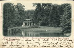 VINTAGE POSTCARD Holy Cloud Old garden reserve of L emperor Kiosk of Trocadero or house of prince Imperial