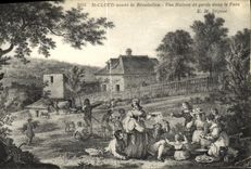 VINTAGE POSTCARD St Cloud Before the Revolution a House of Guard in the park