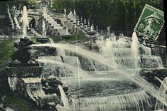 VINTAGE POSTCARD St Cloud the Park Large water