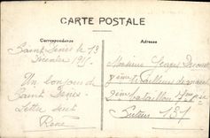 VINTAGE POSTCARD L Abbey Of Denis Saint the Town hall