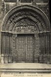 VINTAGE POSTCARD Abbey Of Saint Denis Principal Frontage Gate of Right hand side