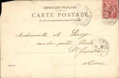 VINTAGE POSTCARD Interior of L Abbey Tomb of Louis and D Anne of Brittany St Denis