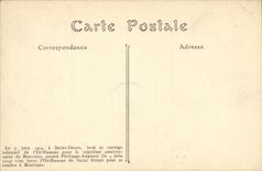 VINTAGE POSTCARD Abbey of Saint Denis Memorial of the Victoire de Bouvines 1214