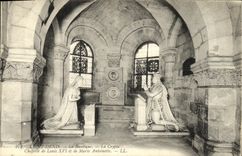 VINTAGE POSTCARD Holy Denis Basiliique the Crypt Vault of Louis XVI and Marie Antoinette