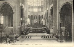 VINTAGE POSTCARD St Denis L Abbey Chorus