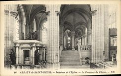 VINTAGE POSTCARD Abbey of Interior Denis Saint of L Church Circumference of the Chorus