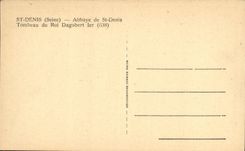 VINTAGE POSTCARD Holy Denis Abbey of St Denis Tomb of King Dagobert Ler