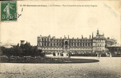 CPA Saint Germain En Laye Le Chateau Vue d Ensemble prise du Jardin Anglais