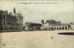 CPA Saint Germain En Laye Le Parterre La Gare L Eglise Le Chateau