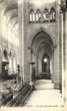 VINTAGE POSTCARD Abbey Of Denis Saint the Low Nave