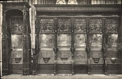 VINTAGE POSTCARD Abbey of Saint Denis Stalls of the Chorus