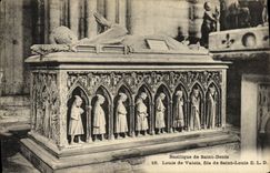 VINTAGE POSTCARD Basilica of Saint Denis Louis de Valois wire of Saint Louis