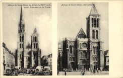 VINTAGE POSTCARD Abbey of Denis Saint at the beginning of 19th Before L incendre of the Arrow Abbey