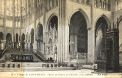 VINTAGE POSTCARD L Abbey Of Saint Denis Chorus and Gallery of L Apse
