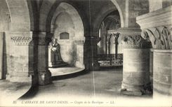 VINTAGE POSTCARD Abbey Of Saint Denis Crypt of the Basilica