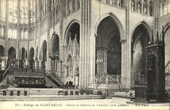 VINTAGE POSTCARD Abbey Of Saint Denis Chorus and Gaterie of L Apse