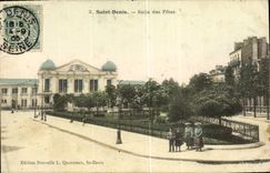 VINTAGE POSTCARD Holy Denis Village hall Children
