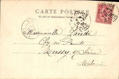 VINTAGE POSTCARD Saint Denis Places Town hall