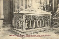 VINTAGE POSTCARD L Abbey Of Saint Denis Tomb of Louis de France Wire of Saint Louis coming from L abbey of Royaumont