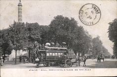 VINTAGE POSTCARD Paris Boulevard Sebastopol Places of Chatelet