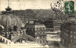 VINTAGE POSTCARD Paris Vue on Montmartre taken of L Operated