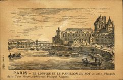 POSTAL Paris de la VENDIMIA la lumbrera y la casa de Roy en 1650