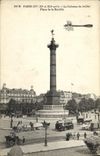 VINTAGE POSTCARD Paris the Column of July Places Bastille Plane