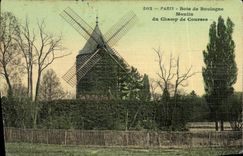 CPA Paris Bois de Boulogne Moulin du Champ de Courses carte toilee 