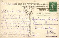 VINTAGE POSTCARD Paris L Avenue of L Operated and the Place of the French Theater