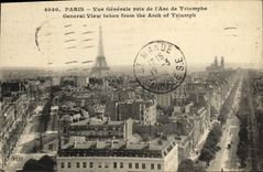 CPA Paris Vue Generale pris de l Arc de Triomphe