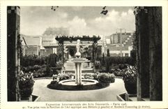 CPA Exposition Internationale des Arts Decoratifs Paris Vue prise le Pavillon de l Art applique aux Metiers et Roubaix 