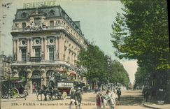 VINTAGE POSTCARD Paris Boulevard St Martin Theater of Renaissance