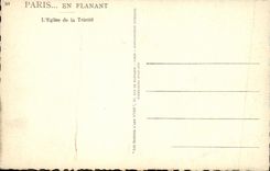 CPA Paris En Flanant L Eglise de la Trinite