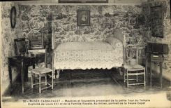 VINTAGE POSTCARD Paris Museum Carnavalet Pieces of furniture and memories coming from the small tower of the temple